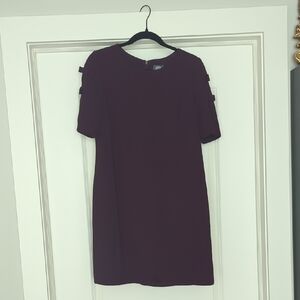 Vince Camuto Purple Ruffled Shift Dress